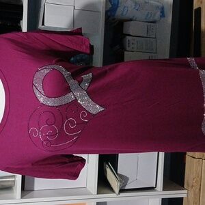 Magenta Heart Graphic Tee